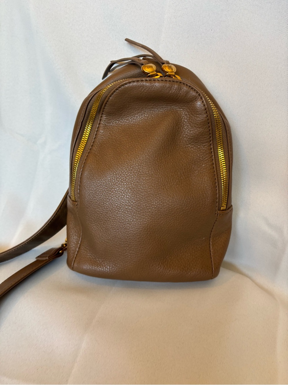 Brown Leather HOBO Sling Backpack